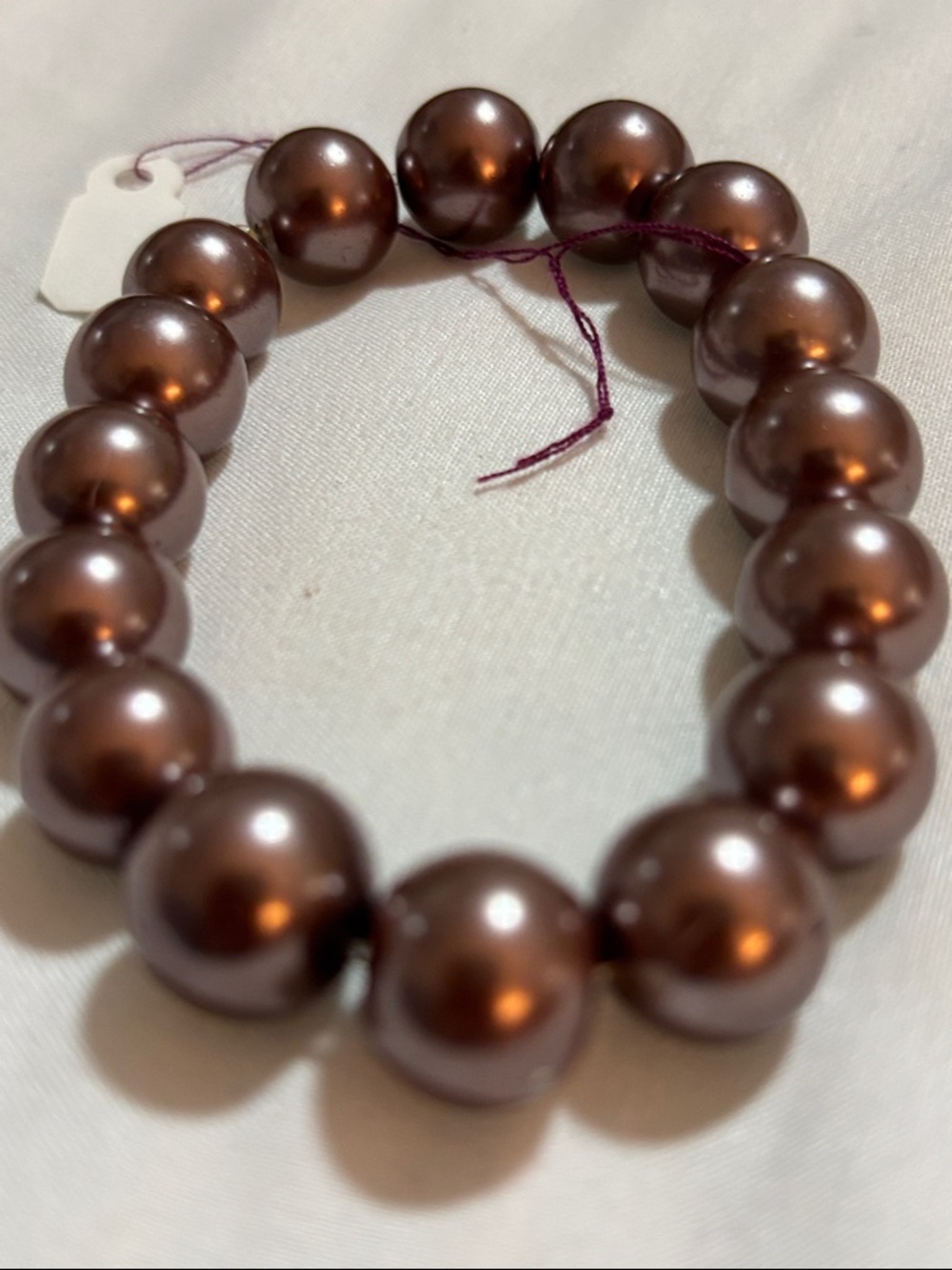 Deep Brown Pearl Stretch Bracelet - Women Jewelry